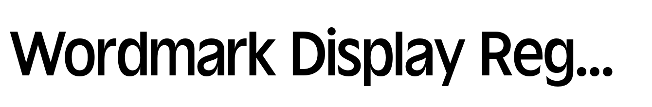 Wordmark Display Regular Condensed